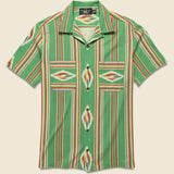 Durango Knit Camp Shirt - Green/Red/Cream/Multi - RRL - STAG Provisions - Tops - S/S Woven - Other Pattern
