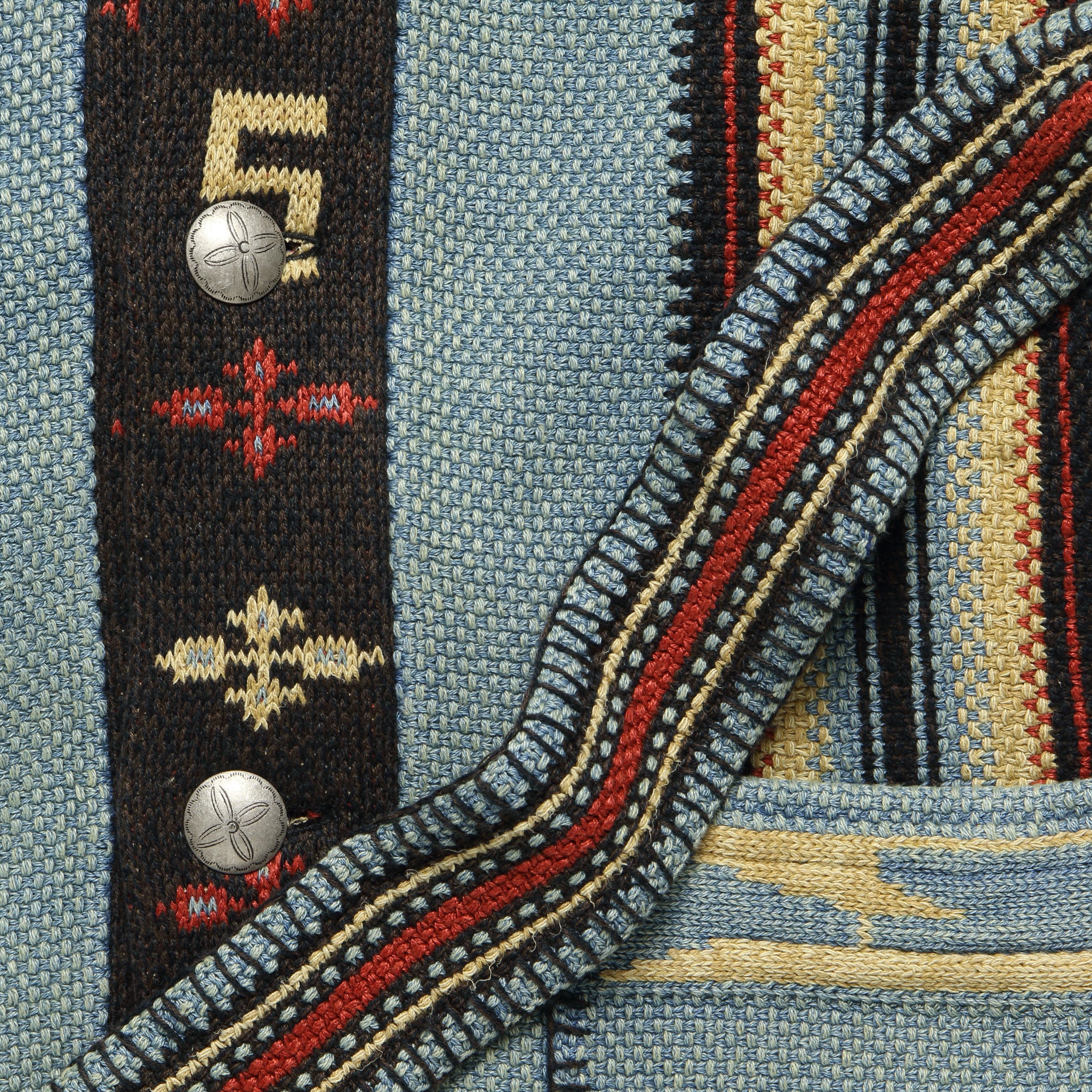 
                          Ranch Shawl Cardigan - Indigo/Red/Multi - RRL - STAG Provisions - Tops - Sweater
                        