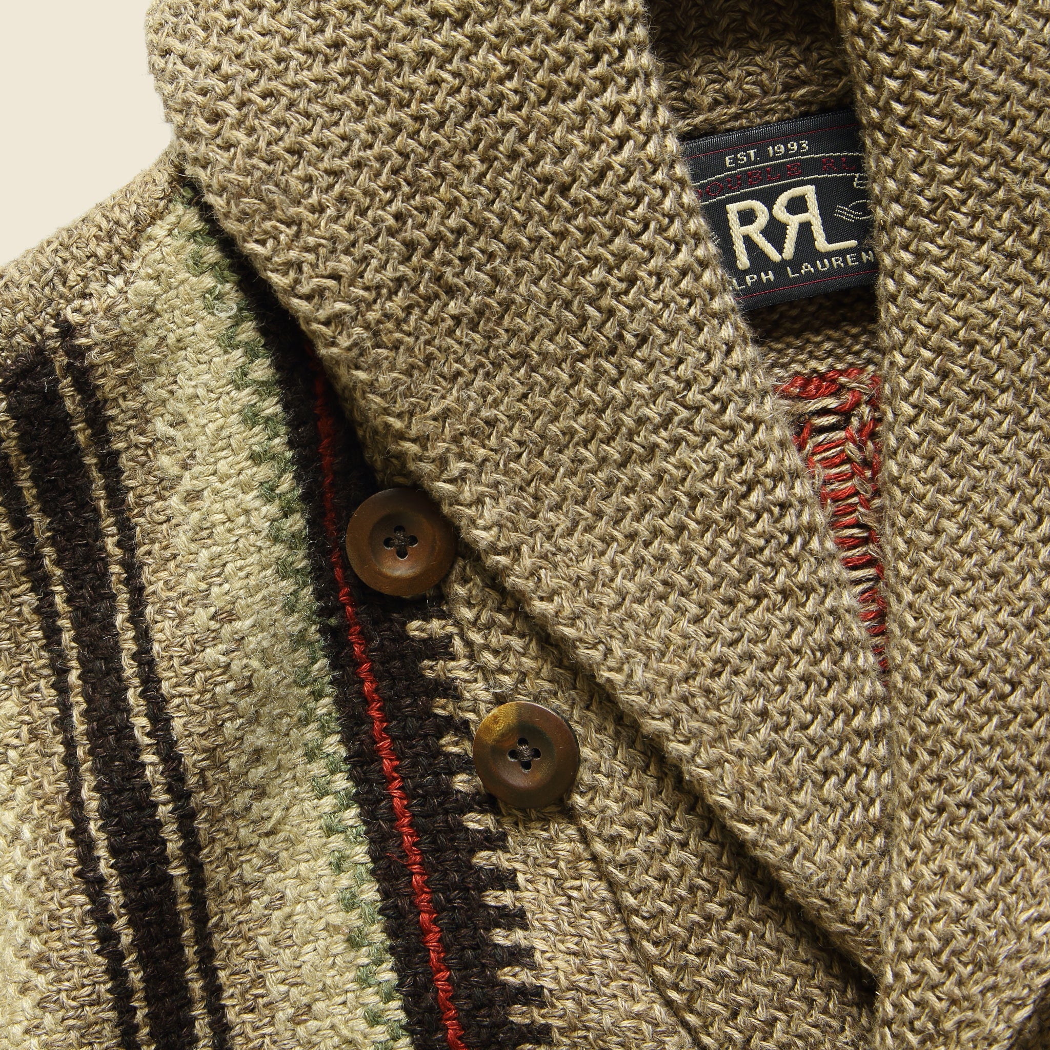 
                          Chimayo Shawl Cardigan - Earth - RRL - STAG Provisions - Tops - Sweater
                        