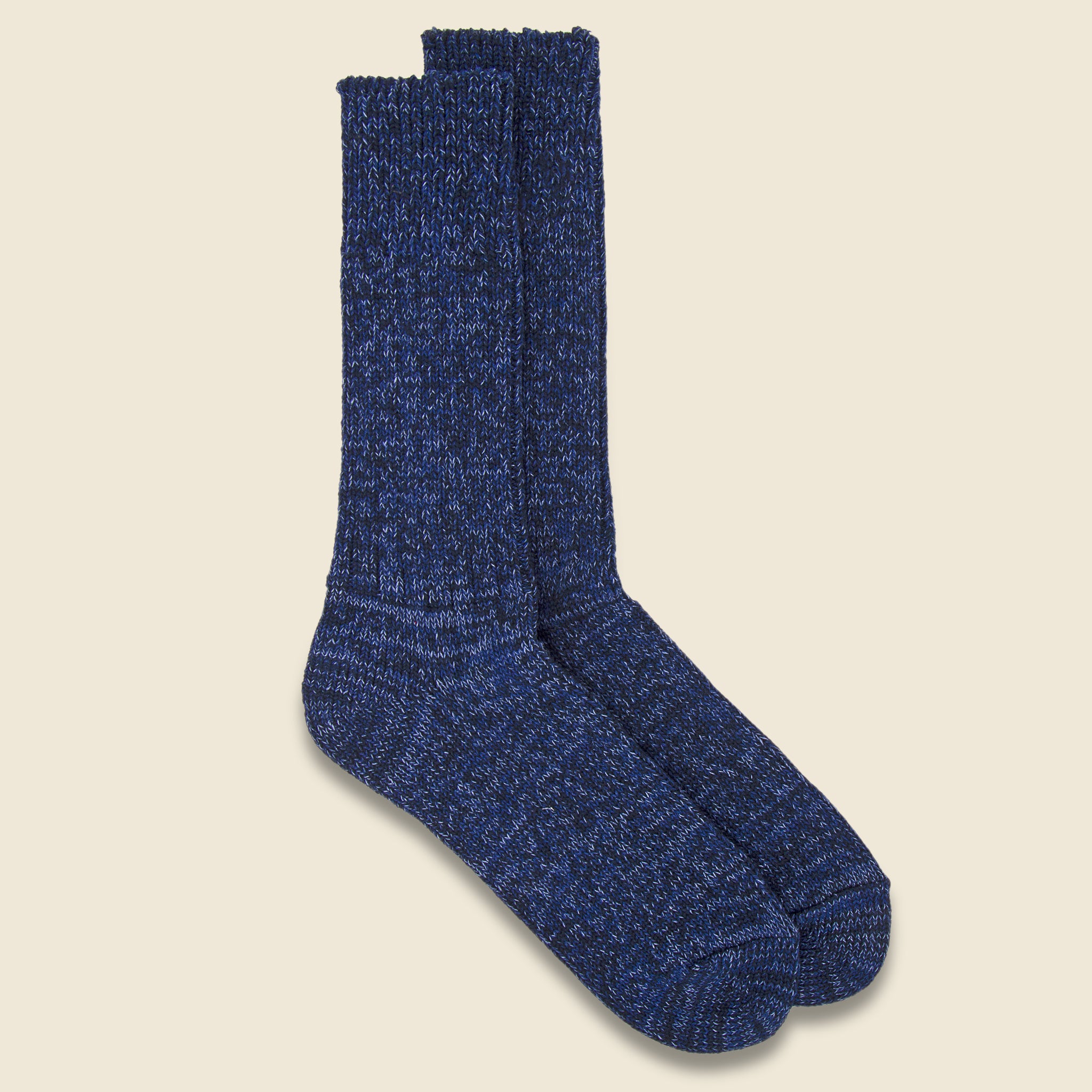 Denim Tone Crew Sock - Blue - RoToTo - STAG Provisions - Accessories - Socks