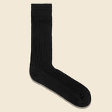 Cotton Waffle Sock - Black - RoToTo - STAG Provisions - Accessories - Socks