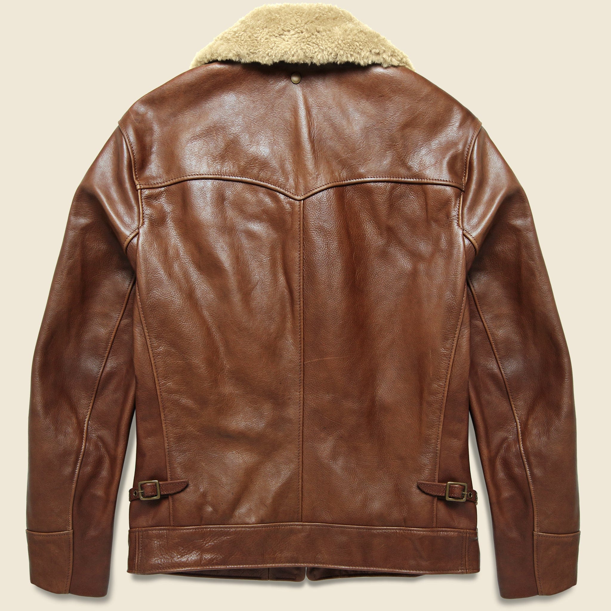 
                          Waxy Antique Cowhide Moto Jacket - Luggage - Schott - STAG Provisions - Outerwear - Coat / Jacket
                        