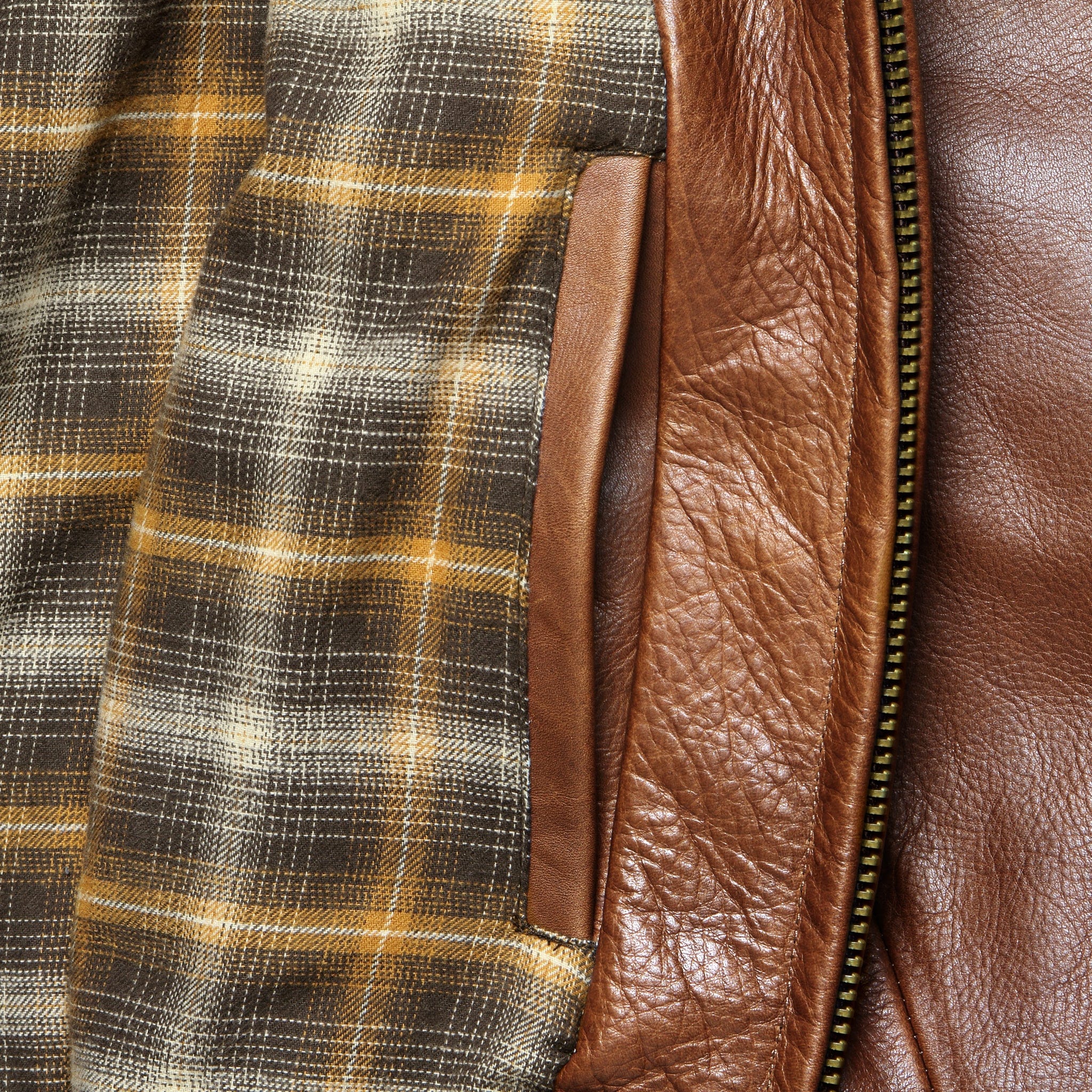 
                          Waxy Antique Cowhide Moto Jacket - Luggage - Schott - STAG Provisions - Outerwear - Coat / Jacket
                        