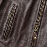Cowhide Leather Caf√© Racer Jacket - Dark Brown - Schott - STAG Provisions - Outerwear - Coat / Jacket