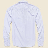 Yarn Dye Poplin Easy Shirt - Blue Line - Save Khaki - STAG Provisions - Tops - L/S Woven - Stripe