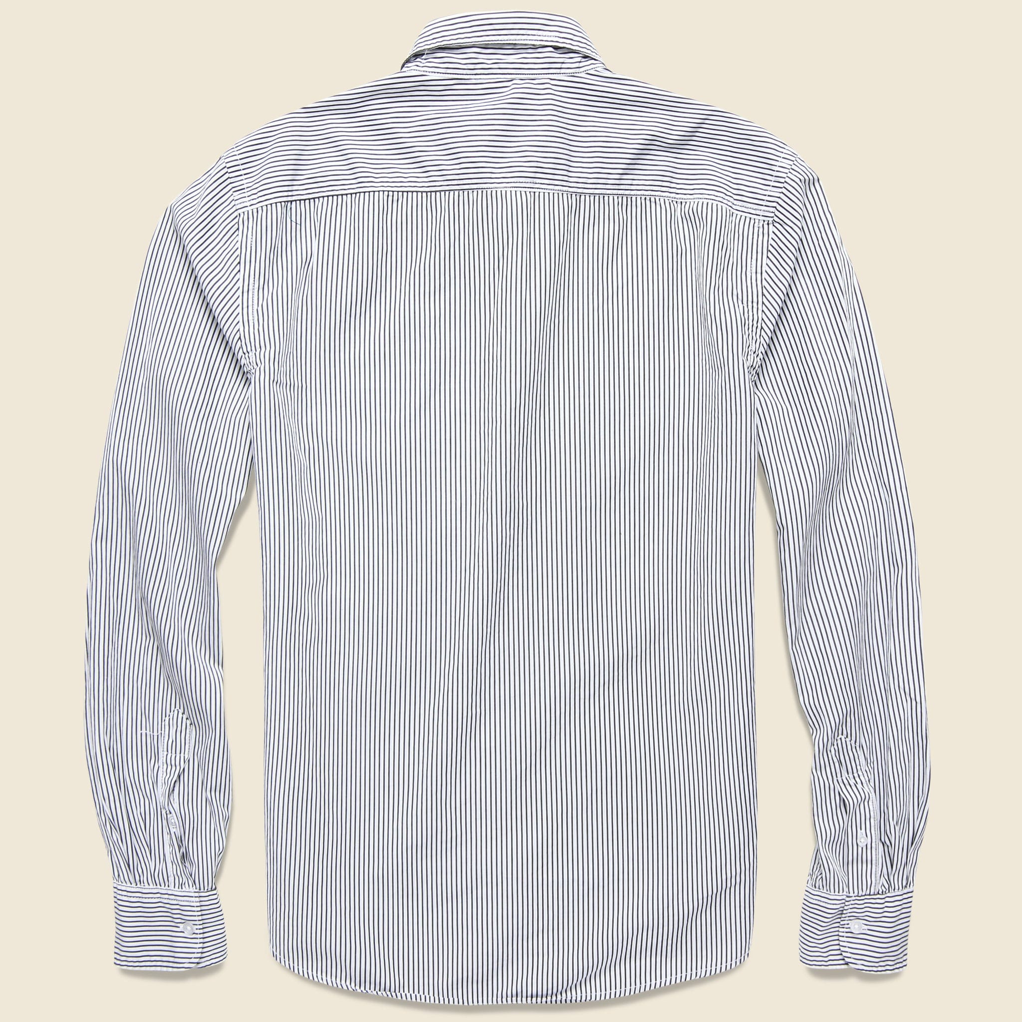 
                          Yarn Dye Poplin Easy Shirt - Black Line - Save Khaki - STAG Provisions - Tops - L/S Woven - Stripe
                        