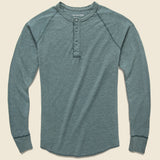 Pointelle Henley - Olive Drab - Save Khaki - STAG Provisions - Tops - L/S Knit