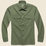 Twill Fatigue Overshirt - Olive Drab - Save Khaki - STAG Provisions - Tops - L/S Woven - Overshirt