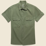 Twill Camp Shirt - Olive Drab - Save Khaki - STAG Provisions - Tops - S/S Woven - Solid