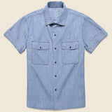Chambray Camp Shirt - Indigo - Save Khaki - STAG Provisions - Tops - S/S Woven - Solid