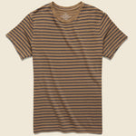 Striped Cotton Hemp Crew Tee - Squash - Save Khaki - STAG Provisions - Tops - S/S Tee