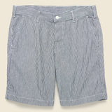 8-inch Twill Bermuda Short - Indigo Ticking Stripe - Save Khaki - STAG Provisions - Shorts - Striped
