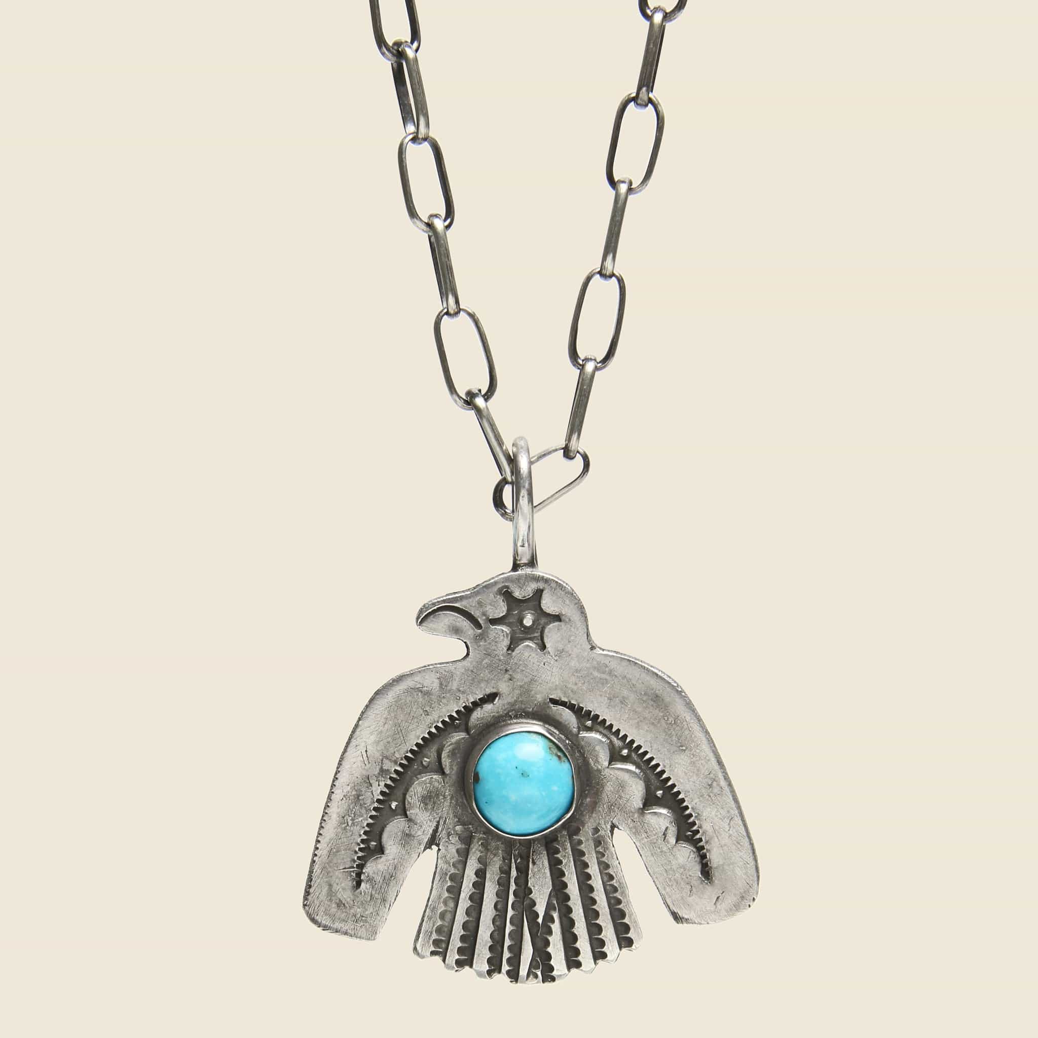 Thunderbird Pendant Necklace - Sterling/Turquoise - Smith Bros. Trading Co. - STAG Provisions - One & Done - Accessories & Jewelry