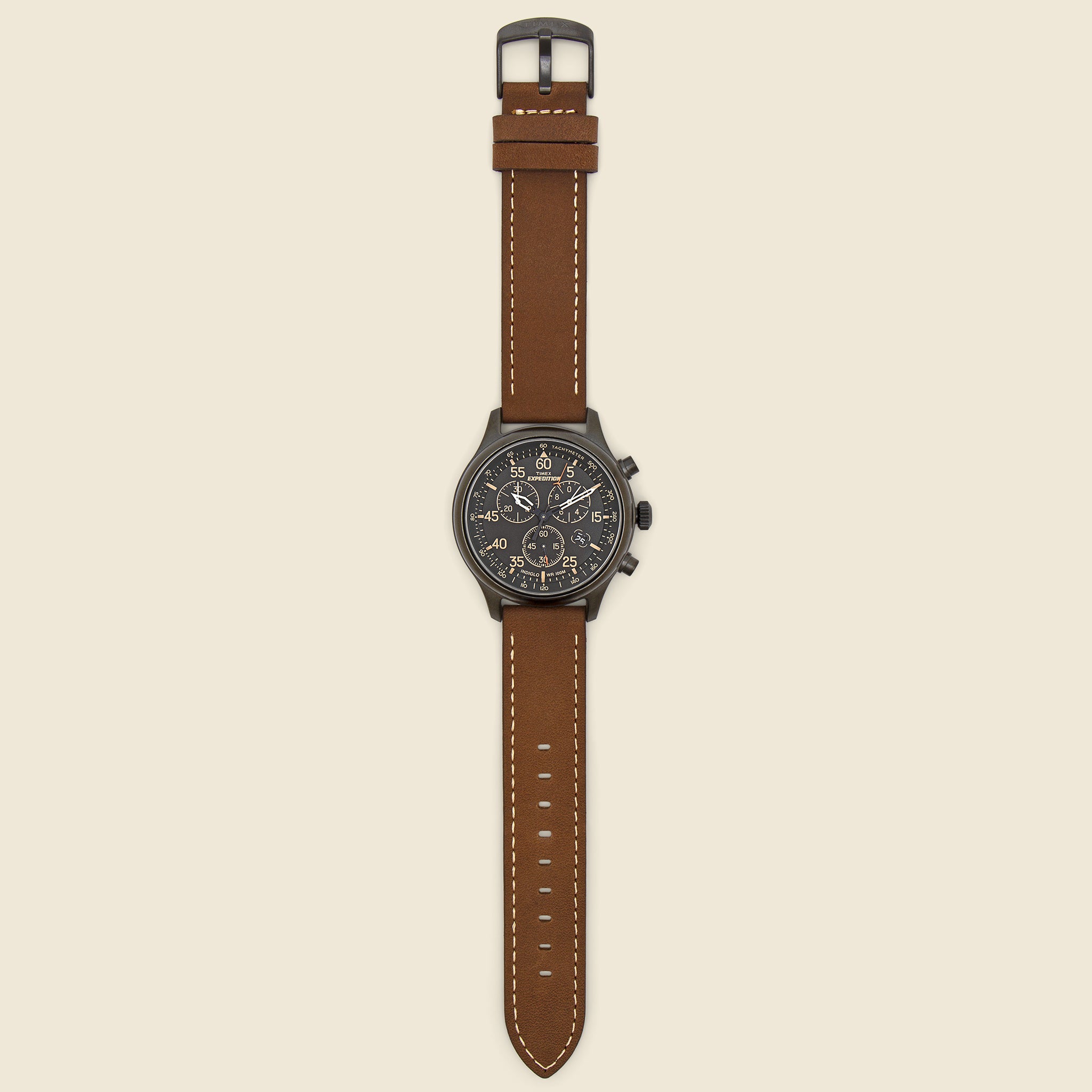 
                          Expedition Field Chronograph Watch 43mm - Black/Brown - Timex - STAG Provisions - Accessories - Watches
                        