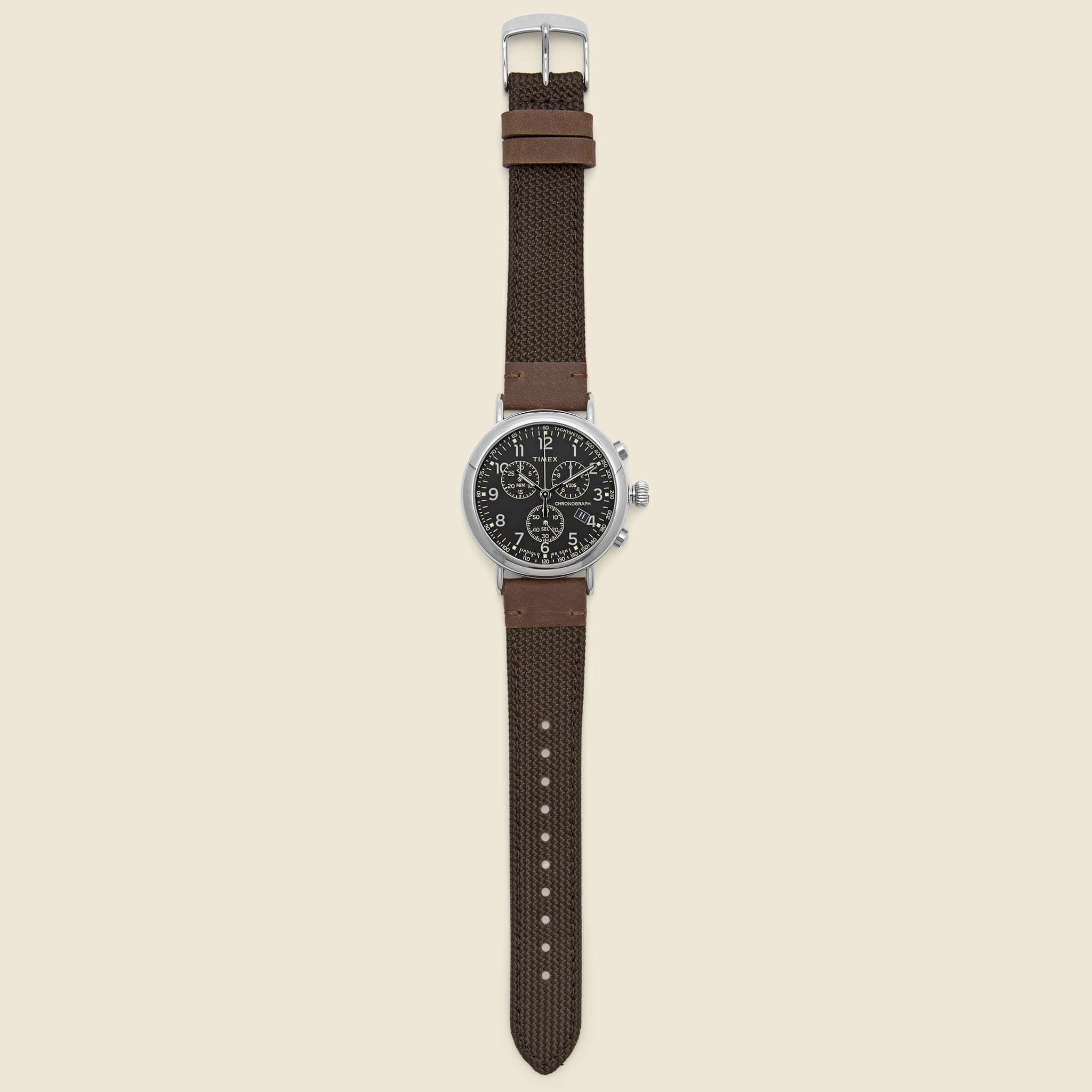 Standard Chronograph Watch 41mm - Silver/Brown/Black - Timex - STAG Provisions - Accessories - Watches