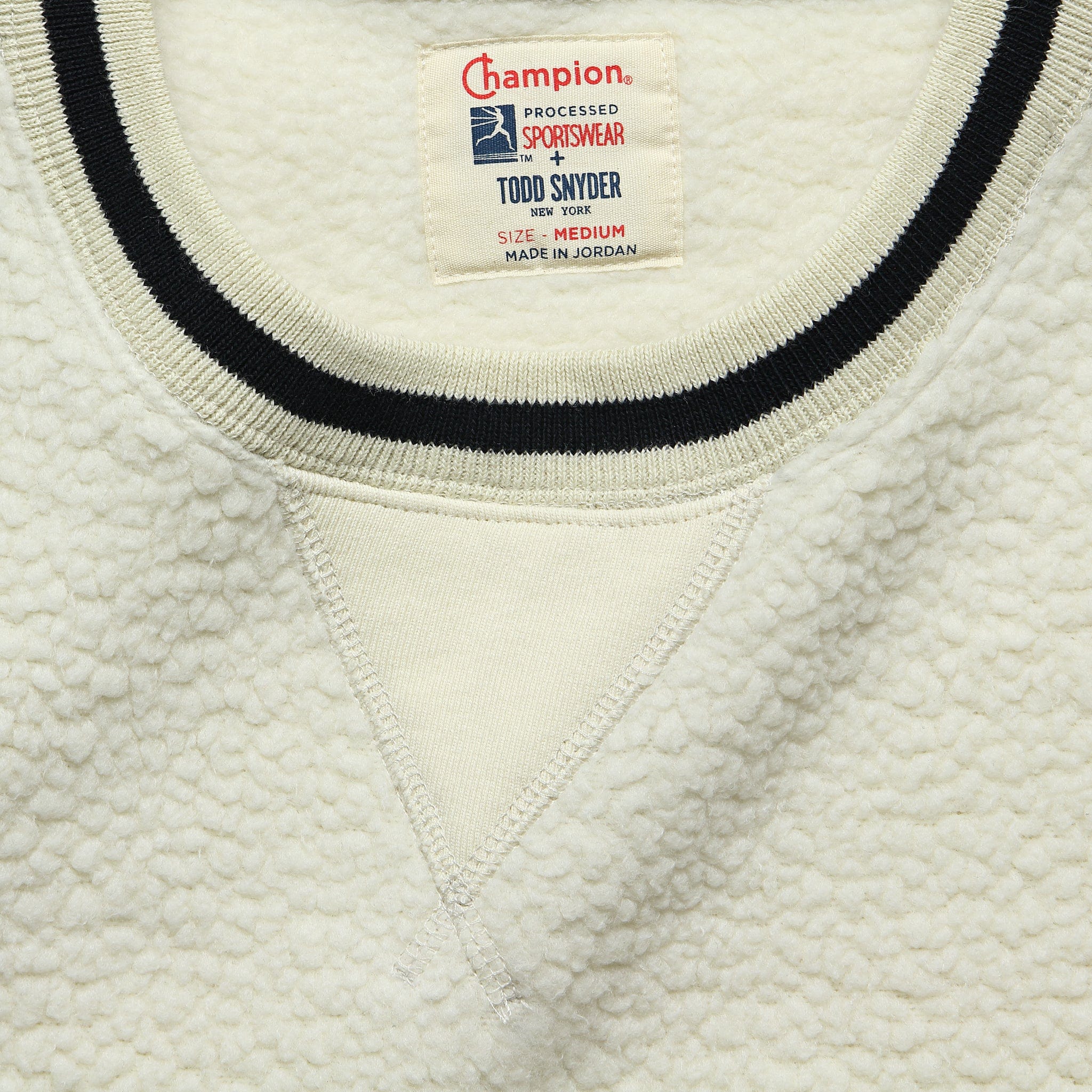 Todd Snyder + Champion - Sherpa Crewneck - Cream - Todd Snyder - STAG Provisions - Tops - Fleece / Sweatshirt