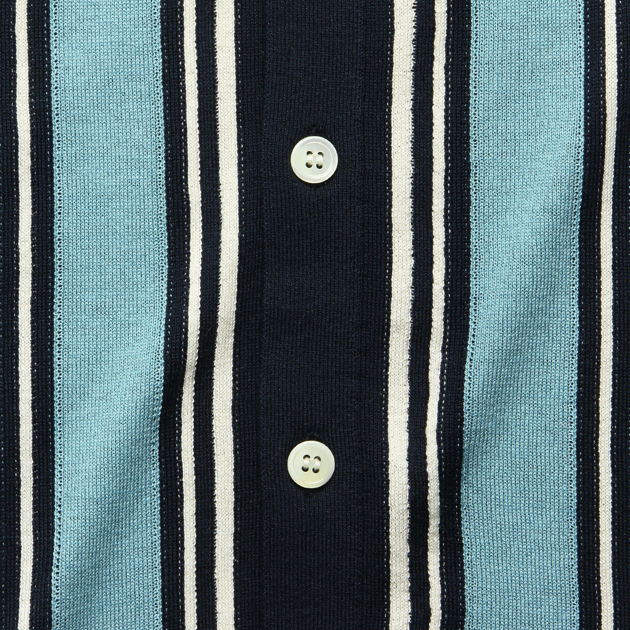 Stripe Knit Button Down Polo - Navy - Todd Snyder - STAG Provisions - Tops - S/S Knit