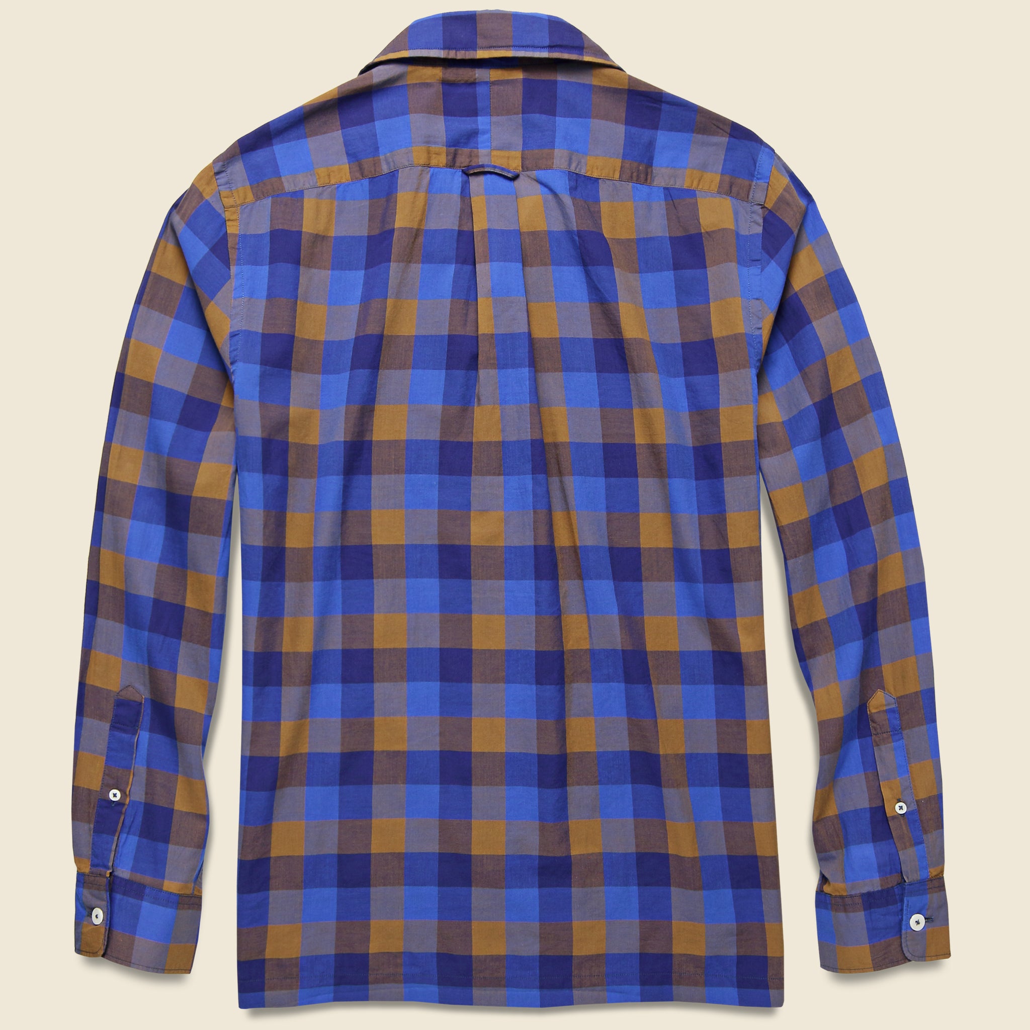 Chestnut Plaid Camp Shirt - Blue - Todd Snyder - STAG Provisions - Tops - L/S Woven - Plaid