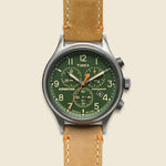 Expedition Scout Chronograph Leather Strap Watch 42mm - Green/Tan - Timex - STAG Provisions - Accessories - Watches