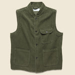 Cord Battle Waistcoat - Olive - Universal Works - STAG Provisions - Outerwear - Vest