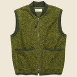 Wool Fleece Waistcoat - Green - Universal Works - STAG Provisions - Outerwear - Vest