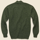Lambswool Fleck Vince Cardigan - Olive - Universal Works - STAG Provisions - Tops - Sweater