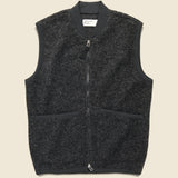 Zip Fleece Waistcoat - Charcoal Wool - Universal Works - STAG Provisions - Outerwear - Vest