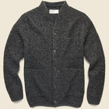 Wool Fleece Cardigan - Charcoal - Universal Works - STAG Provisions - Tops - Sweater