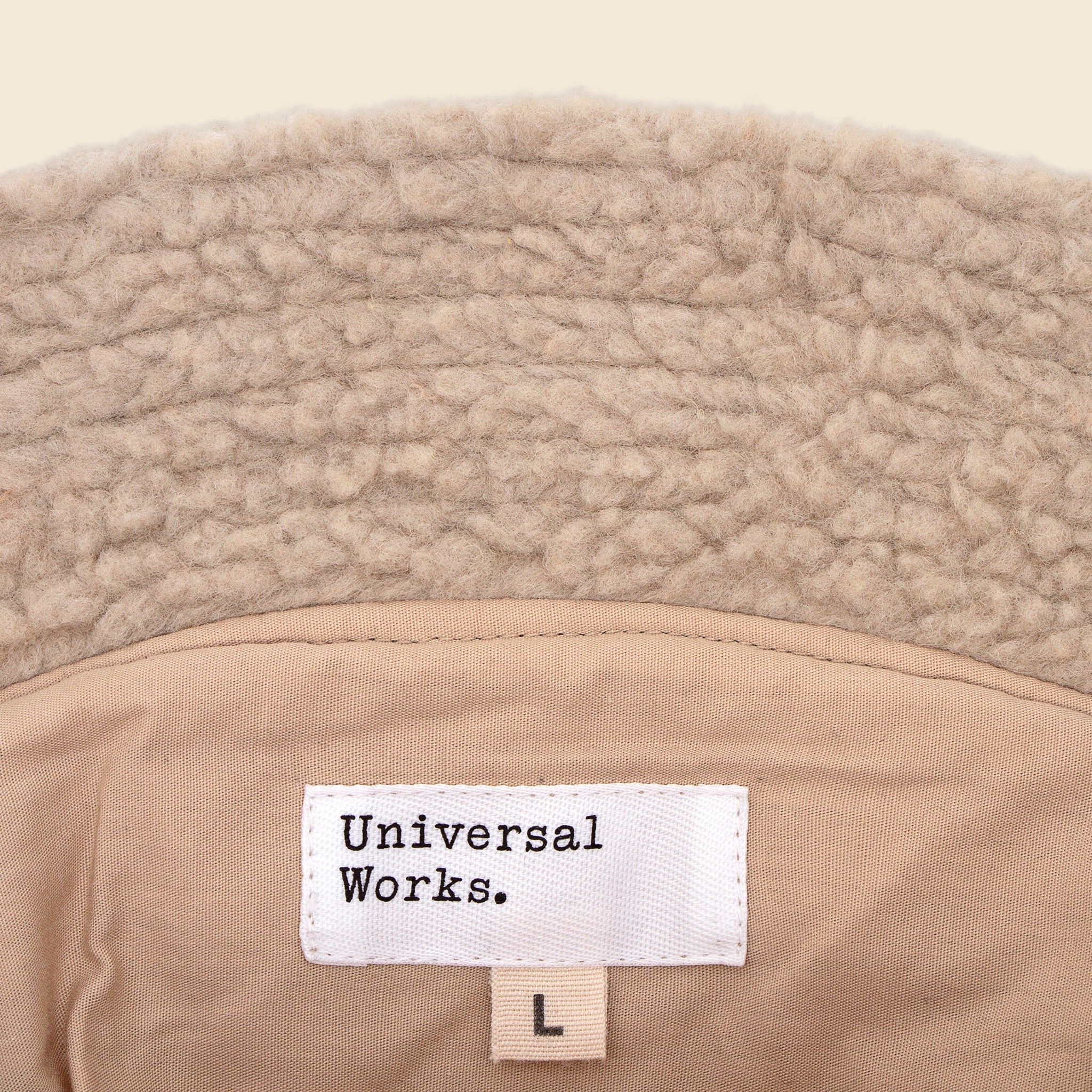 
                          Recycled Fur Bucket Hat - Light Sand - Universal Works - STAG Provisions - Accessories - Hats
                        