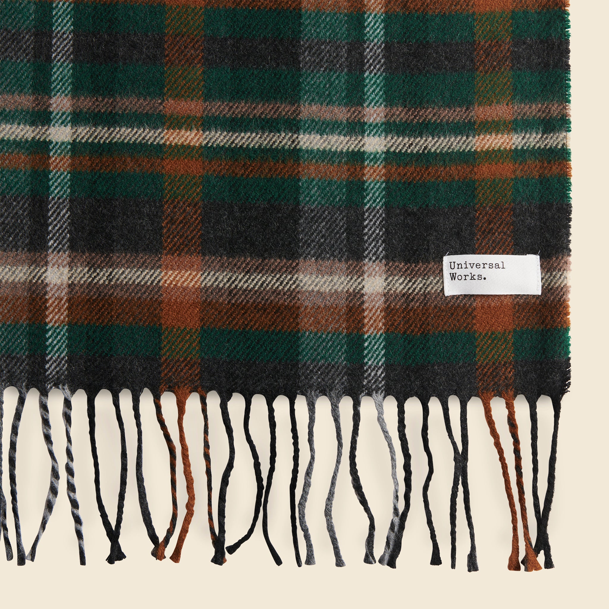 
                          2-Ply Check Scarf - Green - Universal Works - STAG Provisions - Accessories - Scarves
                        