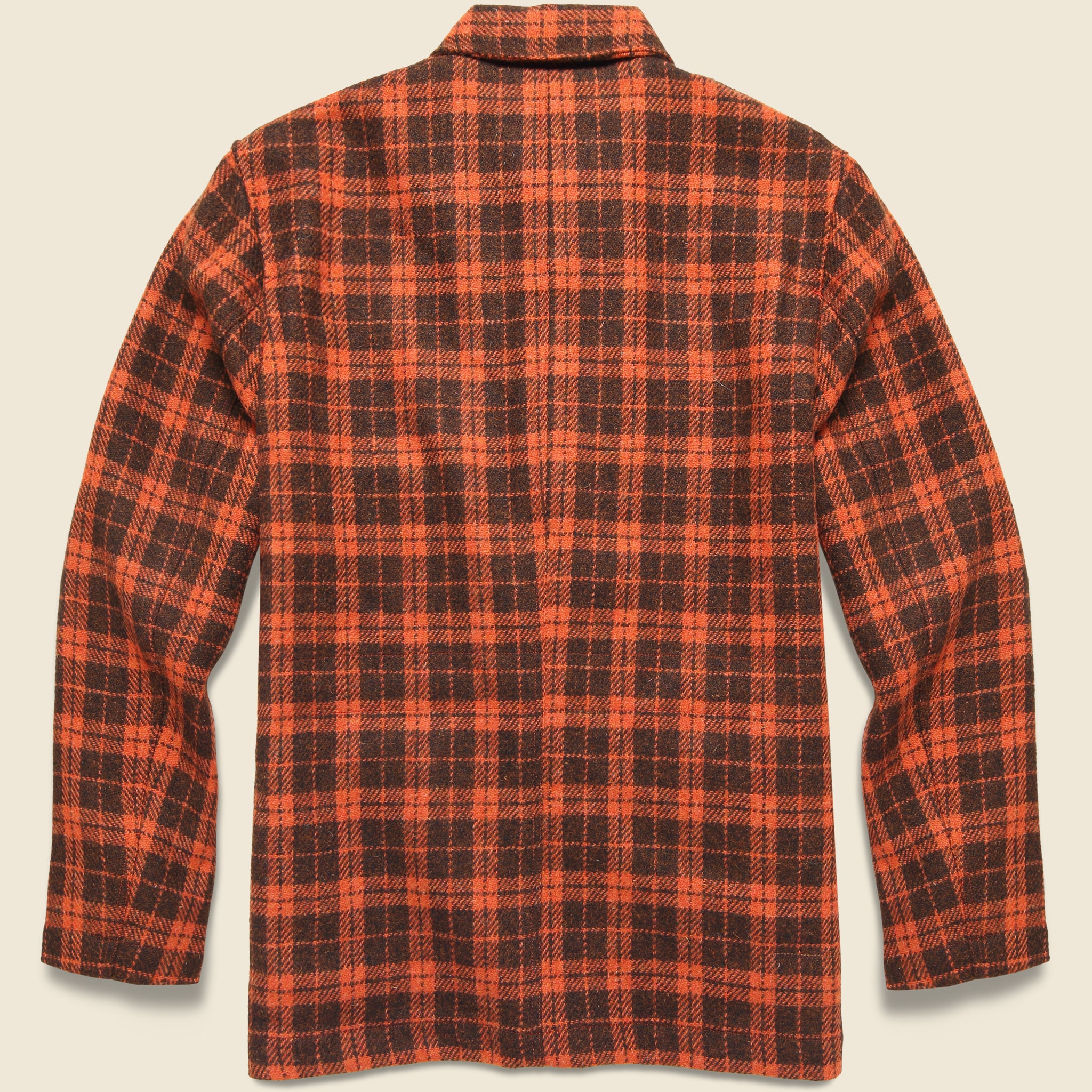 
                          Harris Tweed Norfolk Bakers Jacket - Orange Check - Universal Works - STAG Provisions - Outerwear - Coat / Jacket
                        