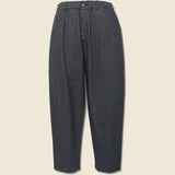 Kharma Cotton Pleated Track Pant - Black - Universal Works - STAG Provisions - Pants - Twill