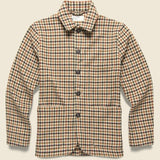 Bakers Chore Jacket - Stone Houndstooth Check - Universal Works - STAG Provisions - Outerwear - Coat / Jacket