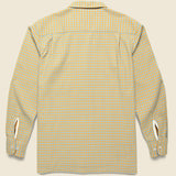 Delos Woven Camp Shirt - Sand/Blue - Universal Works - STAG Provisions - Tops - L/S Woven - Other Pattern