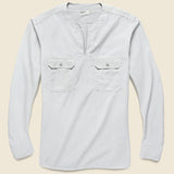 Split Neck Shirt - Grey - Universal Works - STAG Provisions - Tops - L/S Woven - Solid