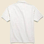 Road Shirt - White/Raisin Rancho Stripe - Universal Works - STAG Provisions - Tops - S/S Woven - Stripe