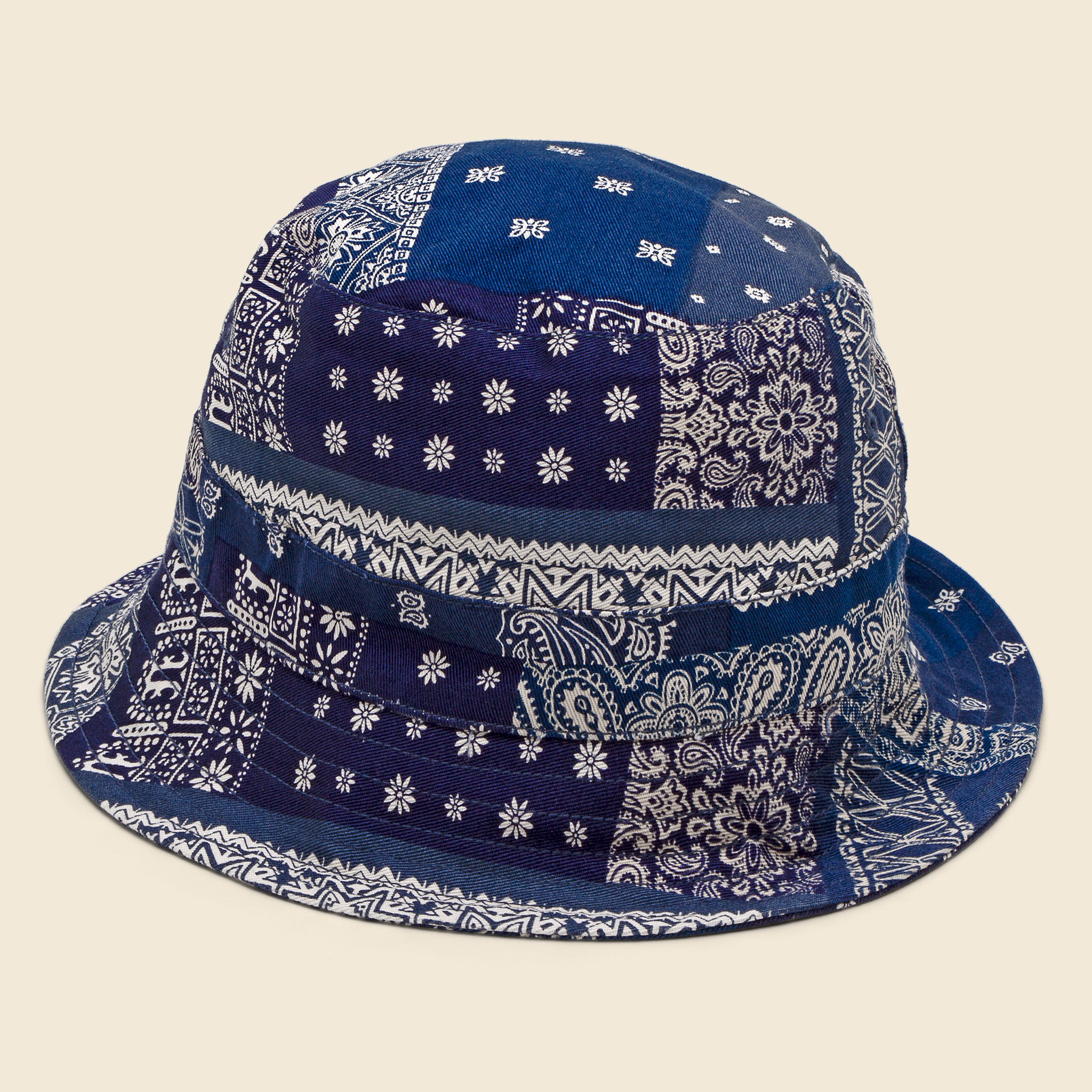 Bandana Bucket Hat - Indigo/Black - Universal Works - STAG Provisions - Accessories - Hats
