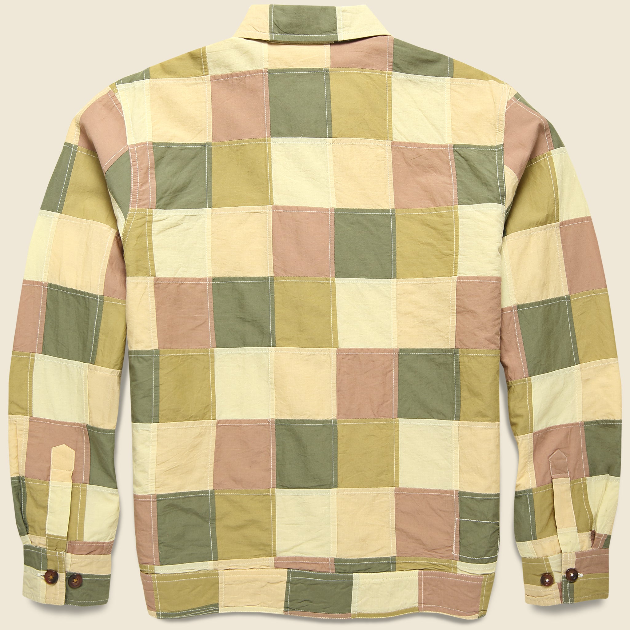 
                          Patchwork Check Uniform Jacket - Sand - Universal Works - STAG Provisions - Outerwear - Coat / Jacket
                        