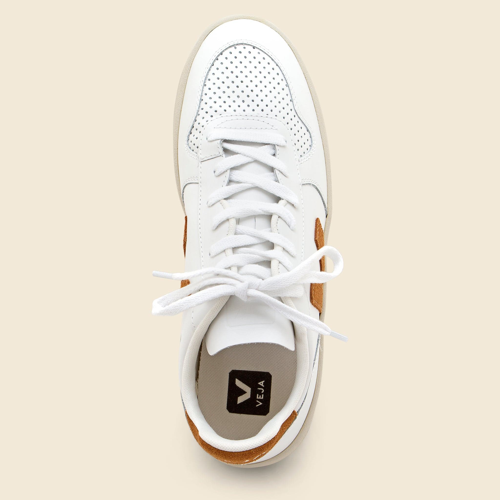 V10 Sneaker - Extra White/Camel - Veja - STAG Provisions - Shoes - Athletic