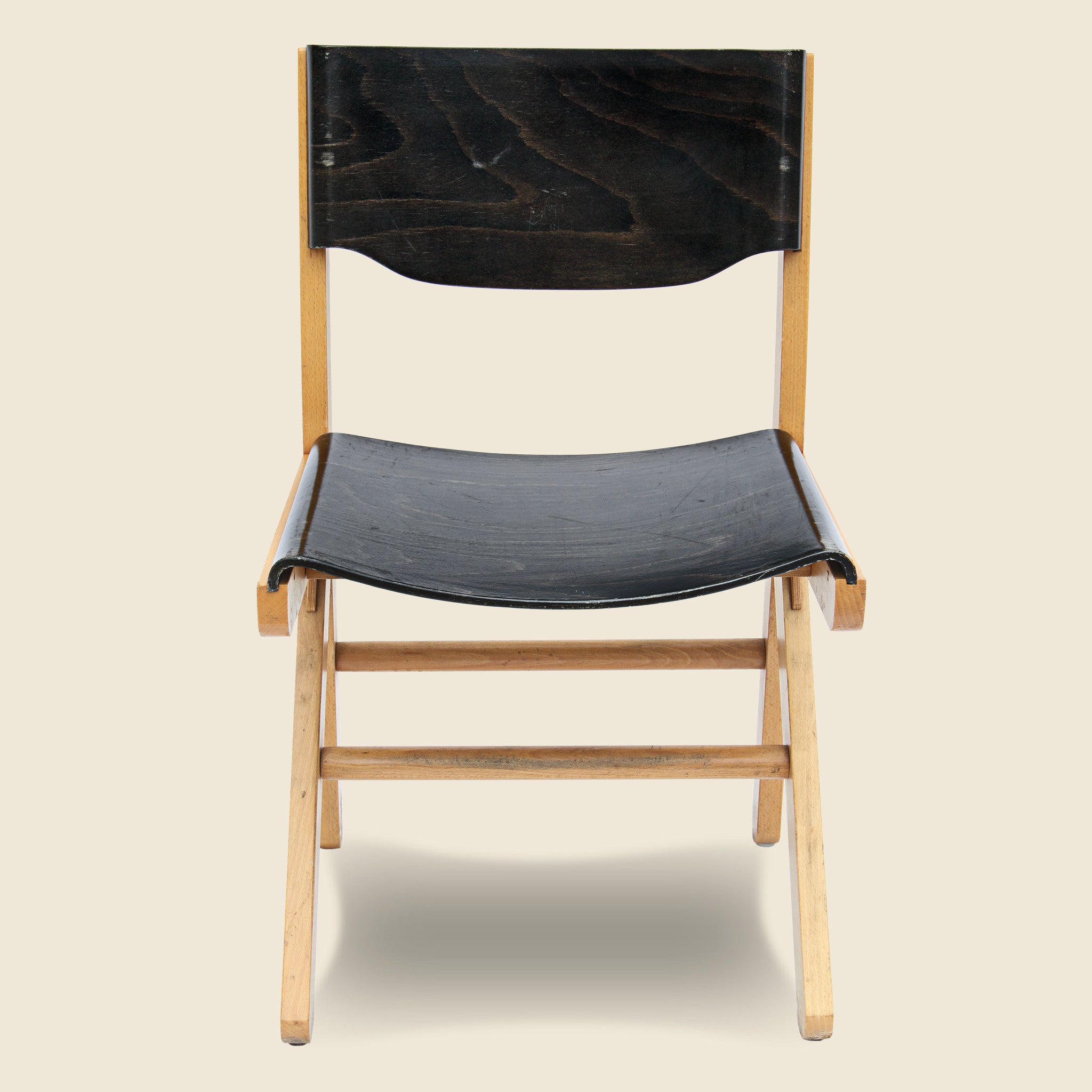 English Industrial Plywood Chair - Black - Vintage - STAG Provisions - One & Done - Furniture
