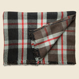 Vintage Indian Wool Plaid Blanket - Black/Red - Vintage - STAG Provisions - Gift - Blankets