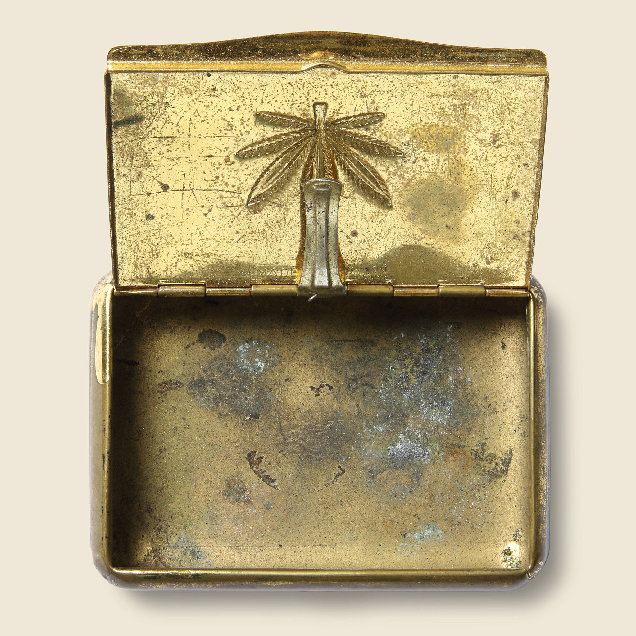 
                          Brass Weed Box - Vintage - STAG Provisions - One &amp; Done - Barware &amp; Smoking
                        