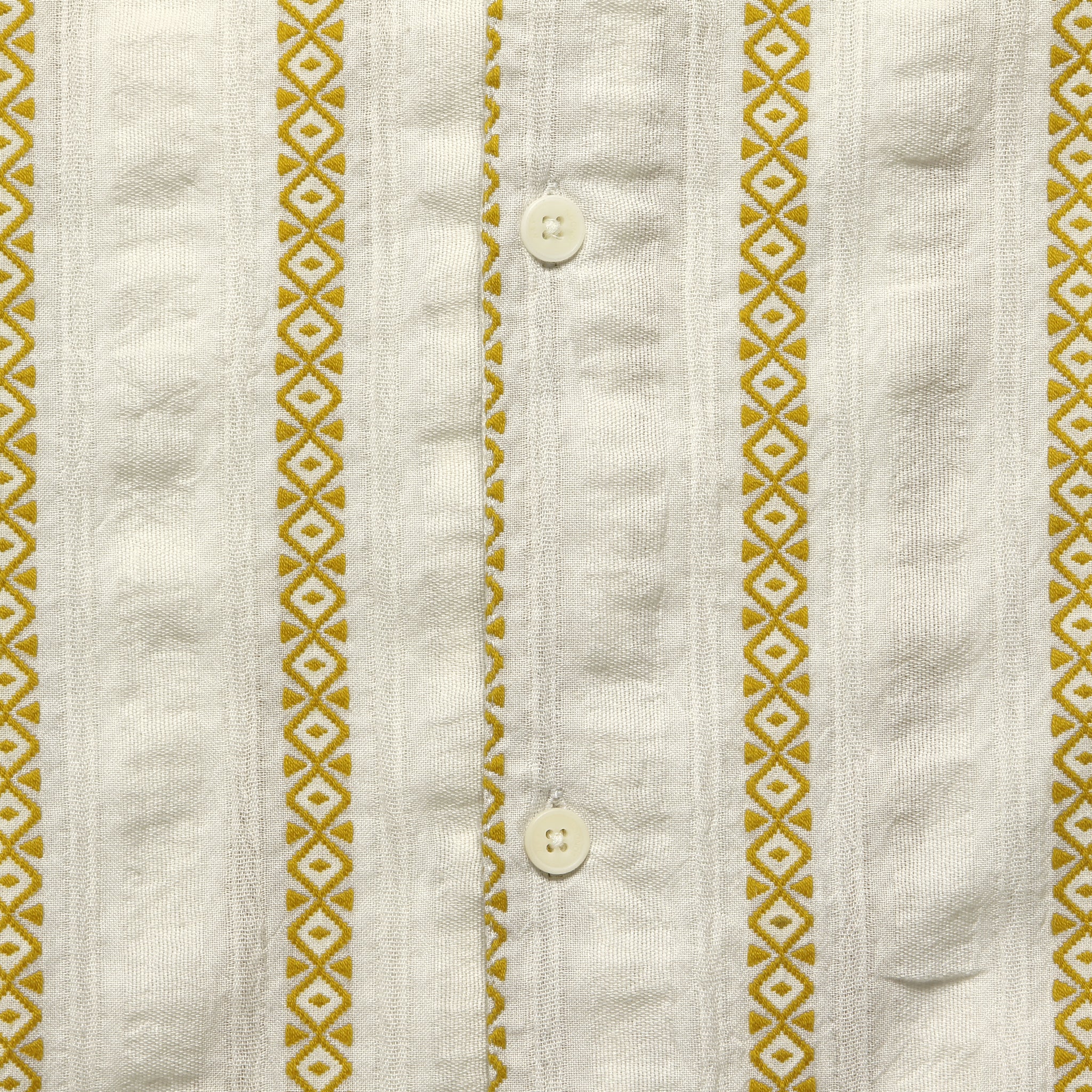 
                          Leno Shirt - Ecru - Wax London - STAG Provisions - Tops - S/S Woven - Other Pattern
                        