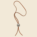 Leather Bolo Tie - Brown/Turquoise - Yuketen - STAG Provisions - Accessories - Necklaces