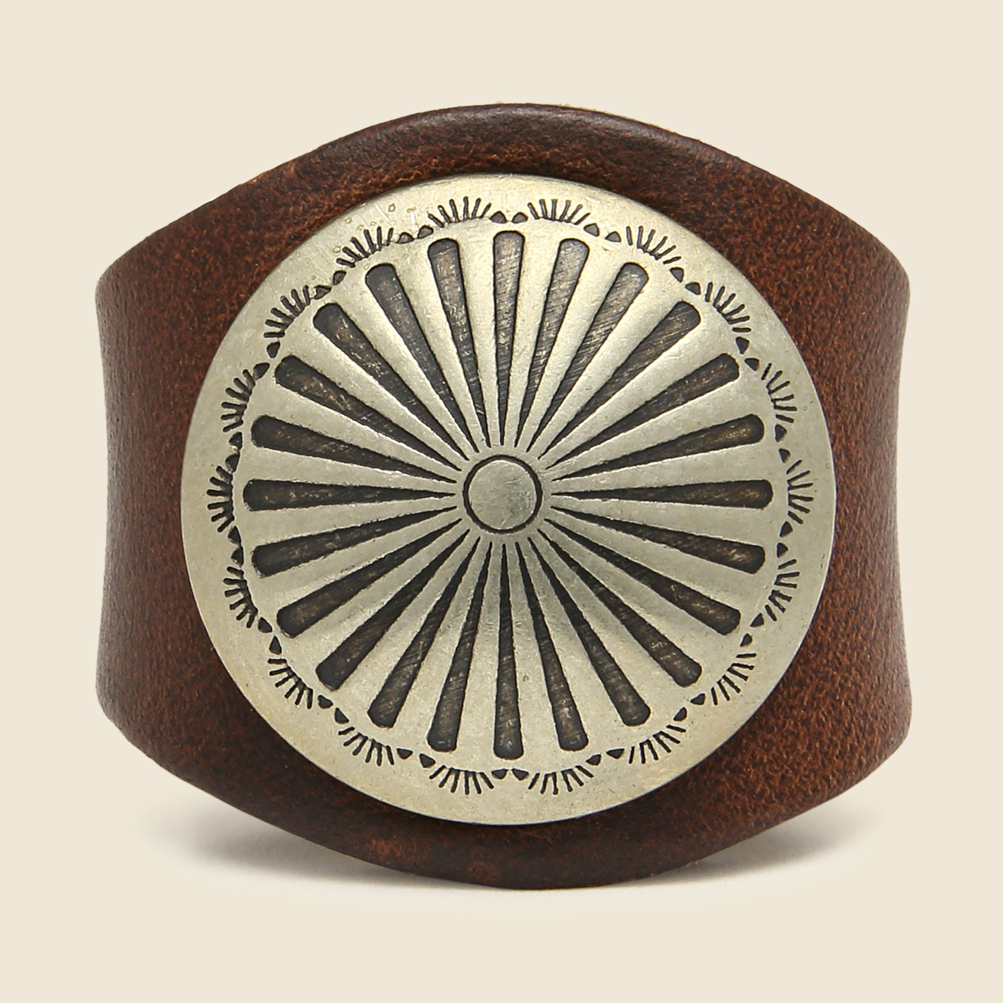 Concho Ring - Leather Needlepoint - Yuketen - STAG Provisions - Accessories - Rings