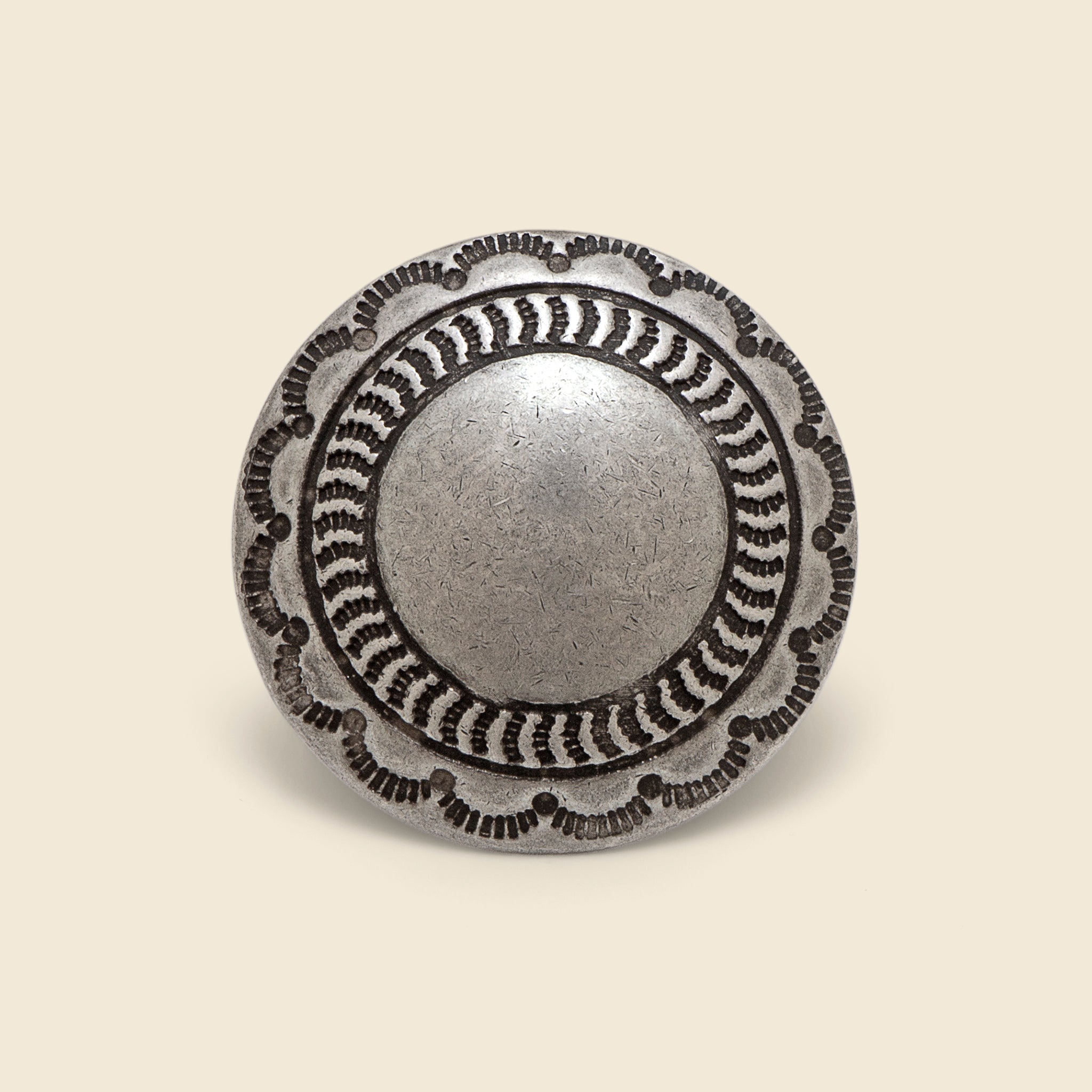 Concho Pin Round Smooth Center - Nickel Silver - Yuketen - STAG Provisions - Accessories - Pins